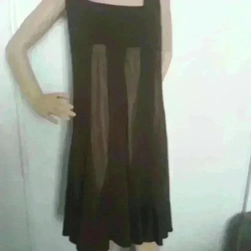 TRADITION Party/cocktail wedding office dress sheer with nude lining S 10